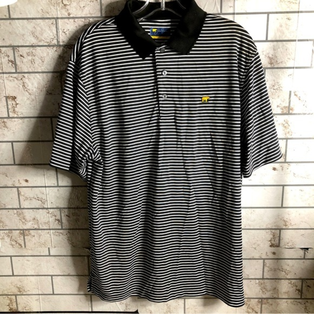 Jack Nicklaus‎ stripes black and white polo Cal golf Large
